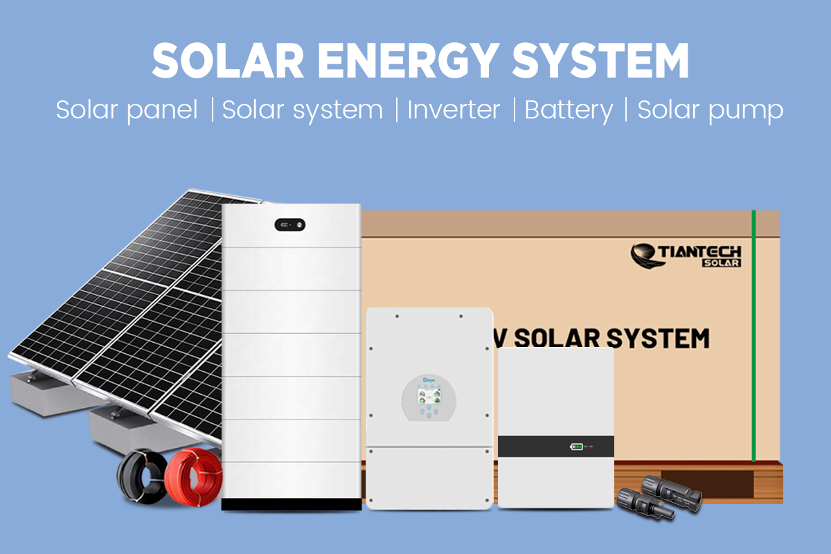 Tiantech Solar Aceptado Personalización Conjunto completo Sistema solar